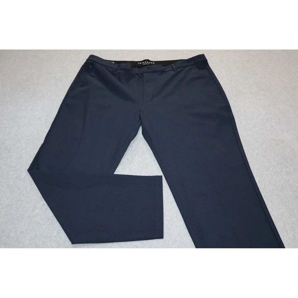 7DIAMONDS Infinity Chino Mens 40x30 Navy Blue Technical Performance Golf Pants
